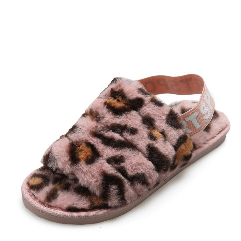 Wholesale Camouflage Word Back Elastic Band Flat Cotton Slippers
